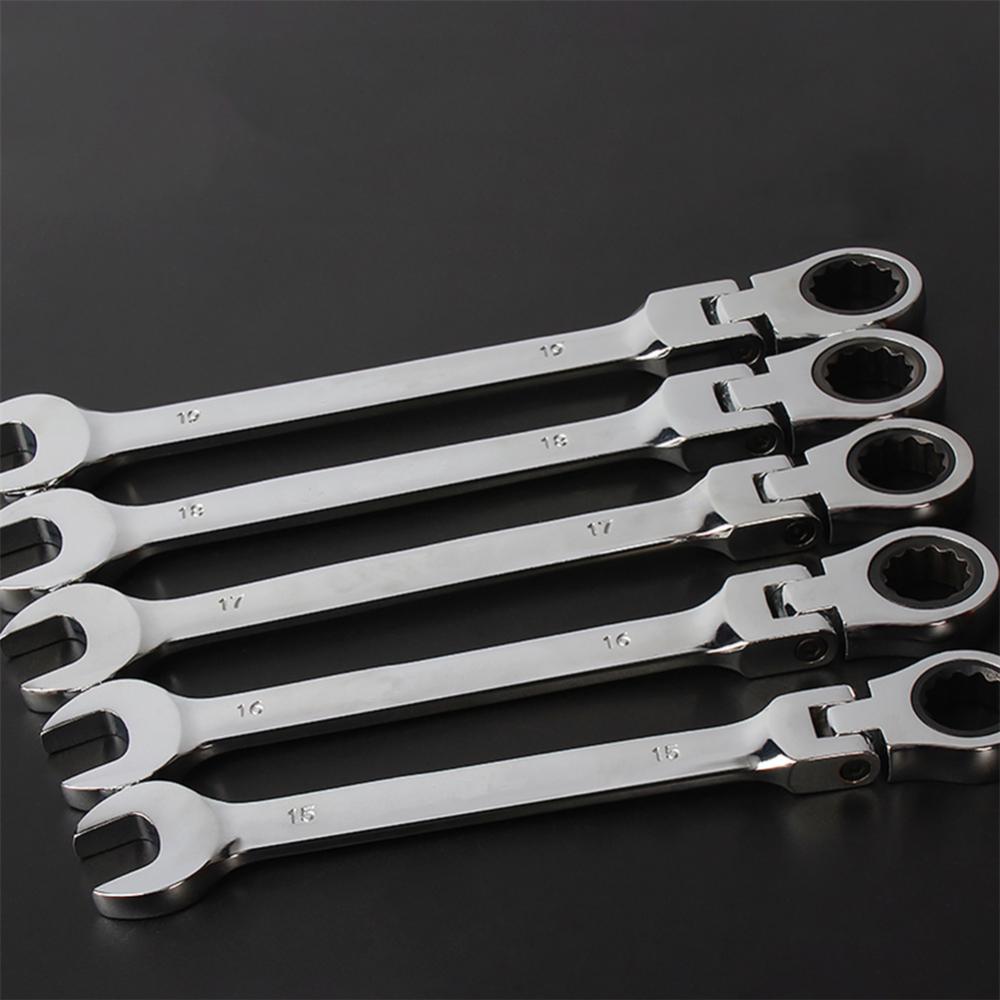 Metric Gear Spanners Durable Multifunctional Combination Ended Spanner Kits Car Hand Tools Combination Ratchet Wrenches Steel