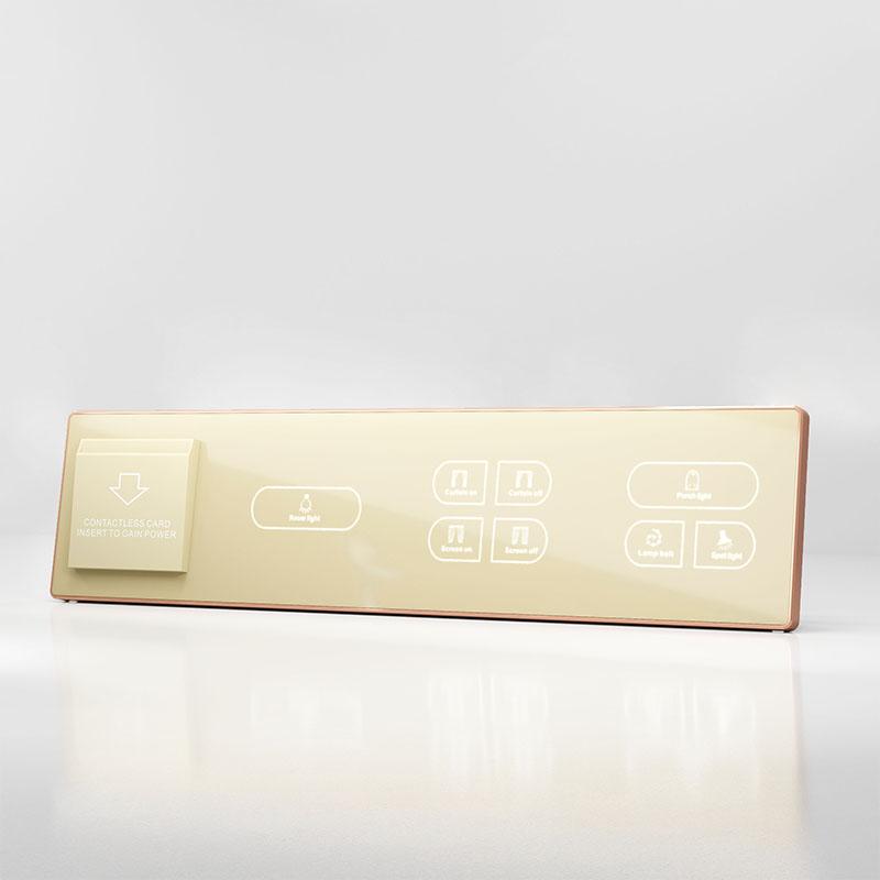 Hotel Touch Switch Glass Panel DND MUR Doorbell Dry Contact 12V Smart Wall Light Switch Single Pole IP66 for 110V/220V EU/UK