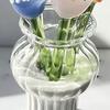 Handmade Mini Glass Animal Figurine Faux Crystal Small Bird Butterfly Bee Ornament with Stem for Home Office Tabletop Decor
