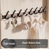 Off-White Walnut No-Punch Wall-Mounted Coat & Hat Rack