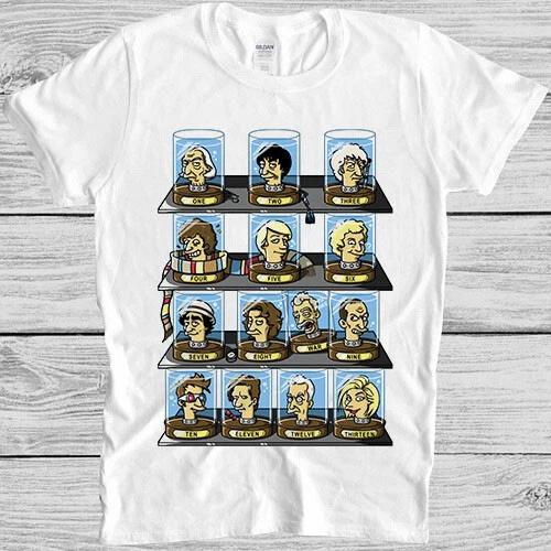 Doctor Who Simpsons Tv Show Parody Thirteen Doctors List Gift Tee T Shirt M915 L