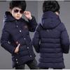 Winter Kids Children Outdoor Windbreaker Keep Warm Teenage Boys Jacket Long Slim Fit Hooded Coat