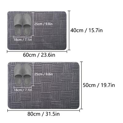Thickened Bathroom Absorbent Mat Non-slip Durable Toilet Anti-slip Mat Decorative Door Mat Dirt-resistant Entrance Mat
