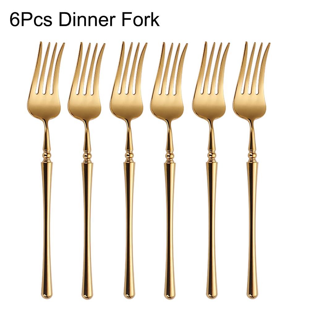 6/16/24/30Pcs Gold Tableware Stainless Steel 304 Cutlery Set Mirror Dinnerware Wedding Gift Hotel Home Dinner Party Flatware