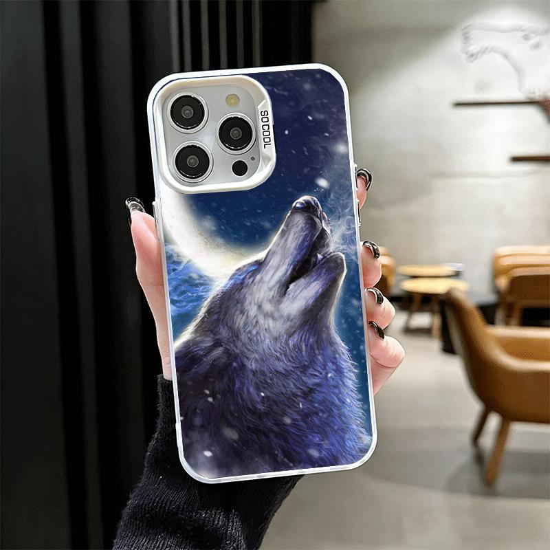 Wolf Moon Animal Soft Phone Case for iPhone 15 16 17 Pro Max 17Air 16E 14 Plus 13 12 Mini Shockproof Cover Back Shell