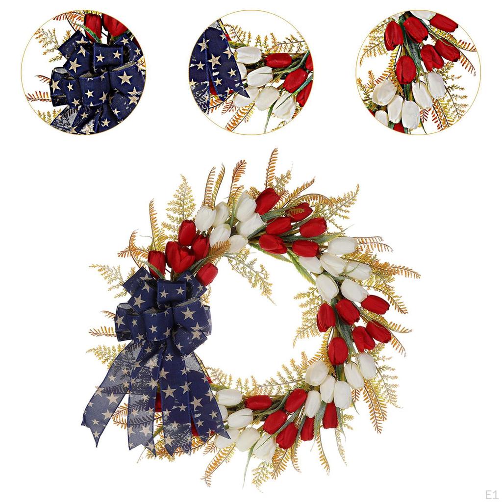 Amerikanischer Unabhängigkeitstag Kranz 4. Juli 7 Girlande für Außenfenster Innen