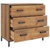 Chest of Drawers 75x35x70 cm Solid Pine Wood