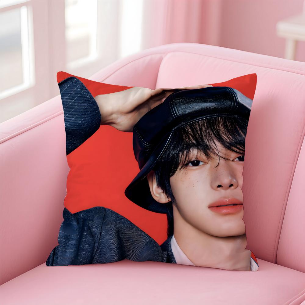 KPOP Boy of HHANJIN Singers Cushion Cover Pillowcase Short Plush Invisible zipper Room Sofa Cushion Cover