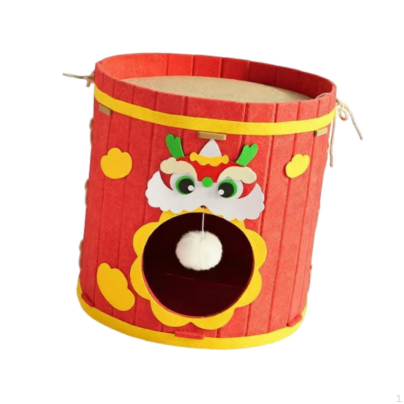 

Cat House for Indoor Cats Pet Tent Scratch Resistant,Sturdy,Funny,Covered Hideaway Cozy Cute Cave