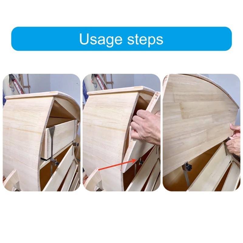 Easy Installation Drawer Panel Alignment Guide Installation Jig Lightweight Steel Adjustable Stopper No Drilling Required