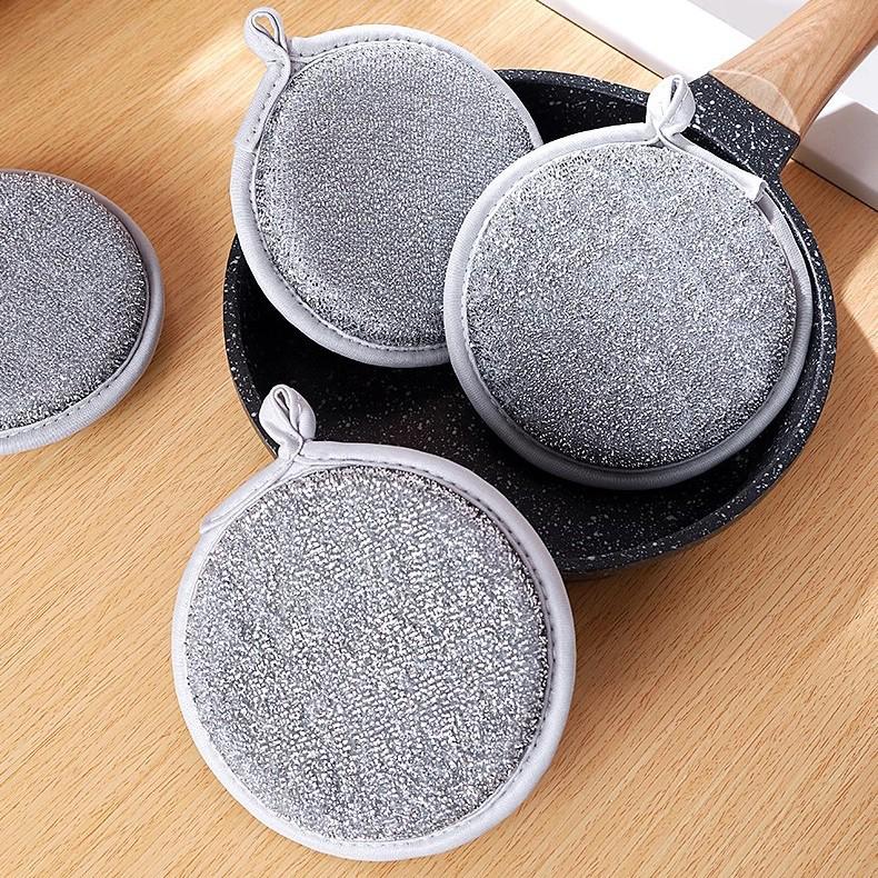 

Double-Sided Silver Thread Sponge: Multifunctional, Easy-Clean Kitchen and Dishwashing Rag 2.5cm Thick
