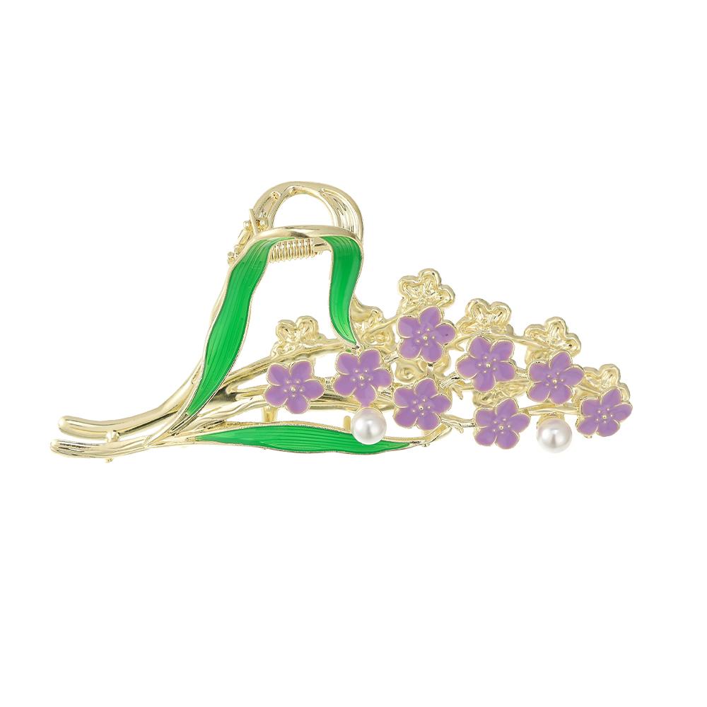 

Molans Новая заколка-краб для волос с цветком для женщин Элегантная заколка для волос Аксессуары для волос Металлическая заколка-краб для хвостика Головной убор