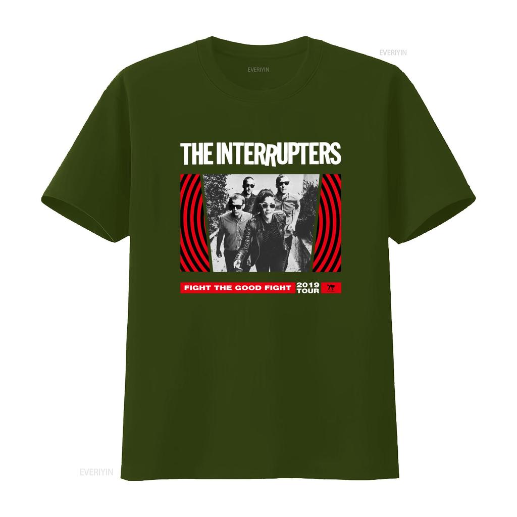 The Interrupters Band Womens Medium T Shirt Fight Good 2019 Tour Print vintage Washed Stretched Unisex Casual graphic
