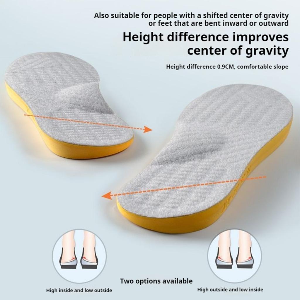 1 Pair Leg Correction Insoles For Adults O Type Legs Fix Bow Legs Improve Valgus And Toe Out Gray Shoe Pad