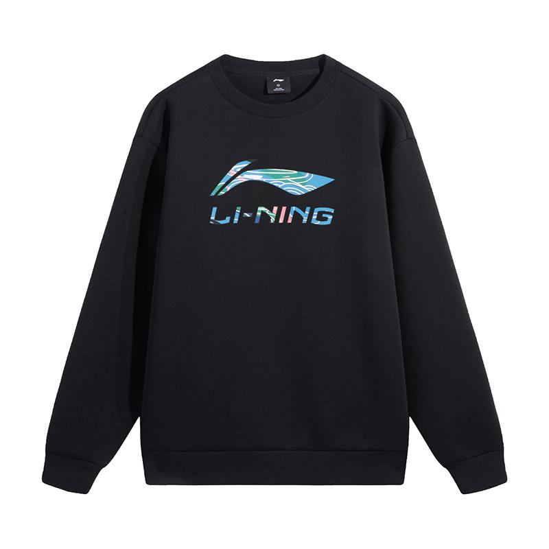 Li-Ning Lightweight Long Sleeve Comfortable Soft Fashionable Skin-Friendly Versatile Crew Neck Pullover Sweatshirt Unisex Sweatshirt AWDVH35-5