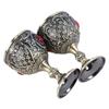 2pcs Vintage Metal Wine Cup Embossed Zinc Alloy Goblet Retro Wine Glasses Decoration for Home Restaurant Cafes Bars