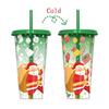 2PCS Creative Cold Activated Color Transforming Cups for Christmas Fun Cold Sensing Cup Safe for Kids and Adults