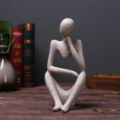 Europäischer Stil Abstrakt Denker Statue Skulptur Figur Heim Büro Arbeitszimmer Weinschrank Dekoration Geschenk