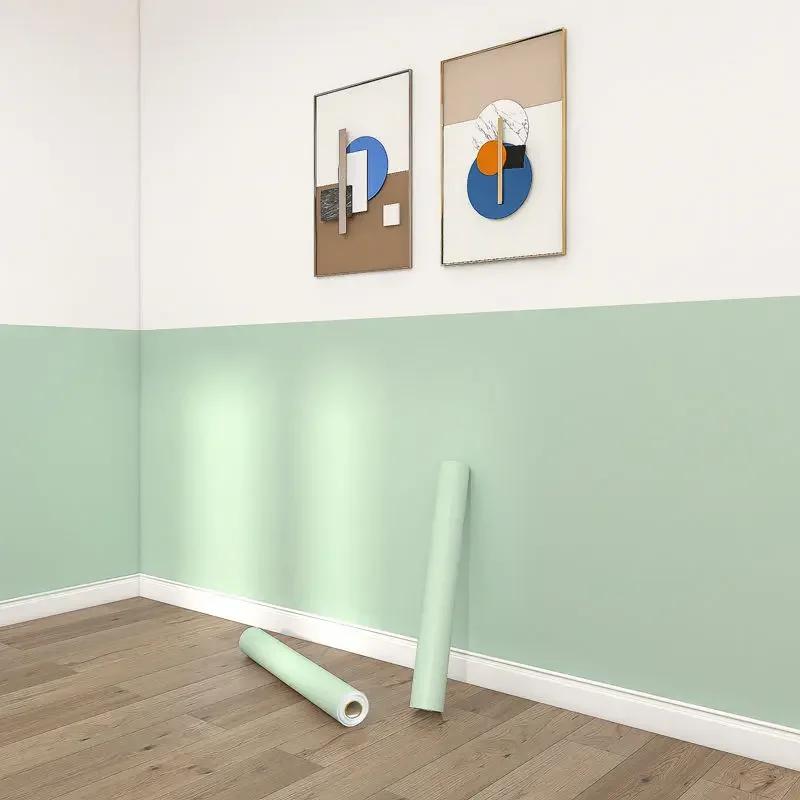 Korea Pink Waterproof Wallpaper Self-adhesive Home Bedroom Dormitory Room Wall Stickers Thickened Paste Table Cabinet Renovation