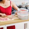 Multi-layer Sealed Refrigerator Storage Box for Cooked Meat and Bacon with Lid - Transparent and Fresh-keeping