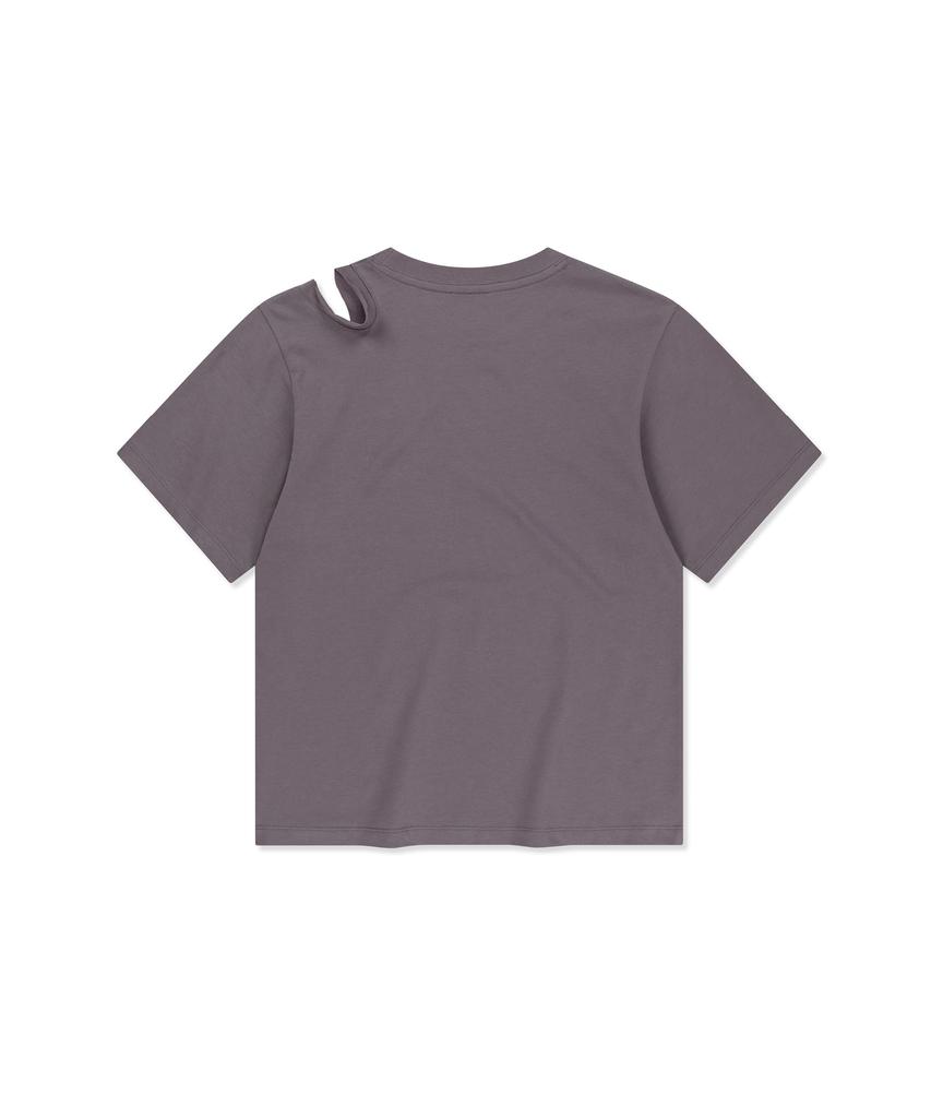 BROWNBREATH W Cut Out Tee - Lavender