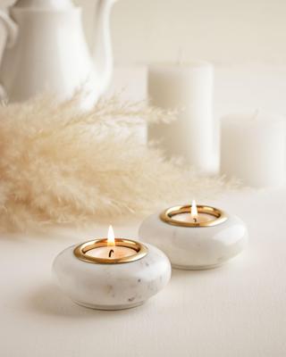Marble Tea Light Holders (Set of 2), T Light Holders, Marble T Light Holders, Tea Light Holders