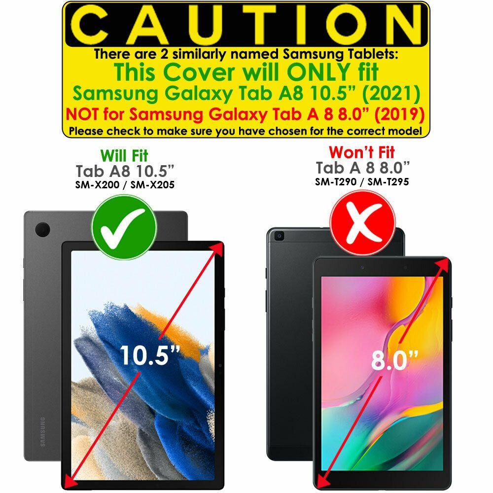 

Tri-fold Hard PC Flip Stand For Samsung Galaxy Tab A8 2021 Tablet Cover Case Protective Shell