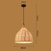 Grass Vine Pendant Light Fixture Retro Restaurant Tea Room Handmade Woven Hanging Chandelier Lamp