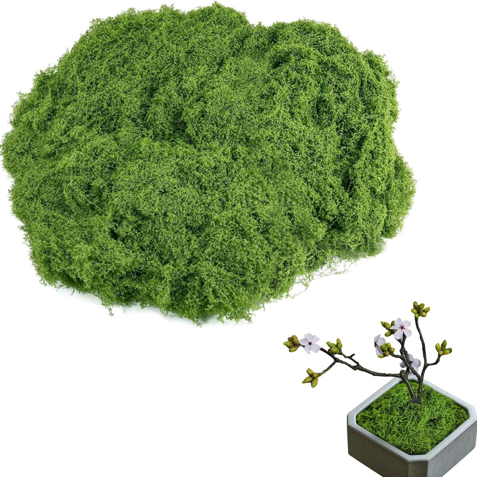 100g Artificial Green Plants, Artificial Green Lichens for Fairy Garden