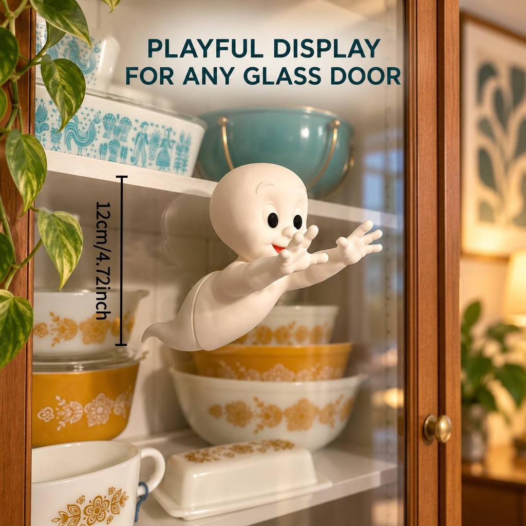 Halloween 3D Window Decoration Flying Through Glass Effect White Figure Reusable Window Ornament for Halloween Party Home Decor