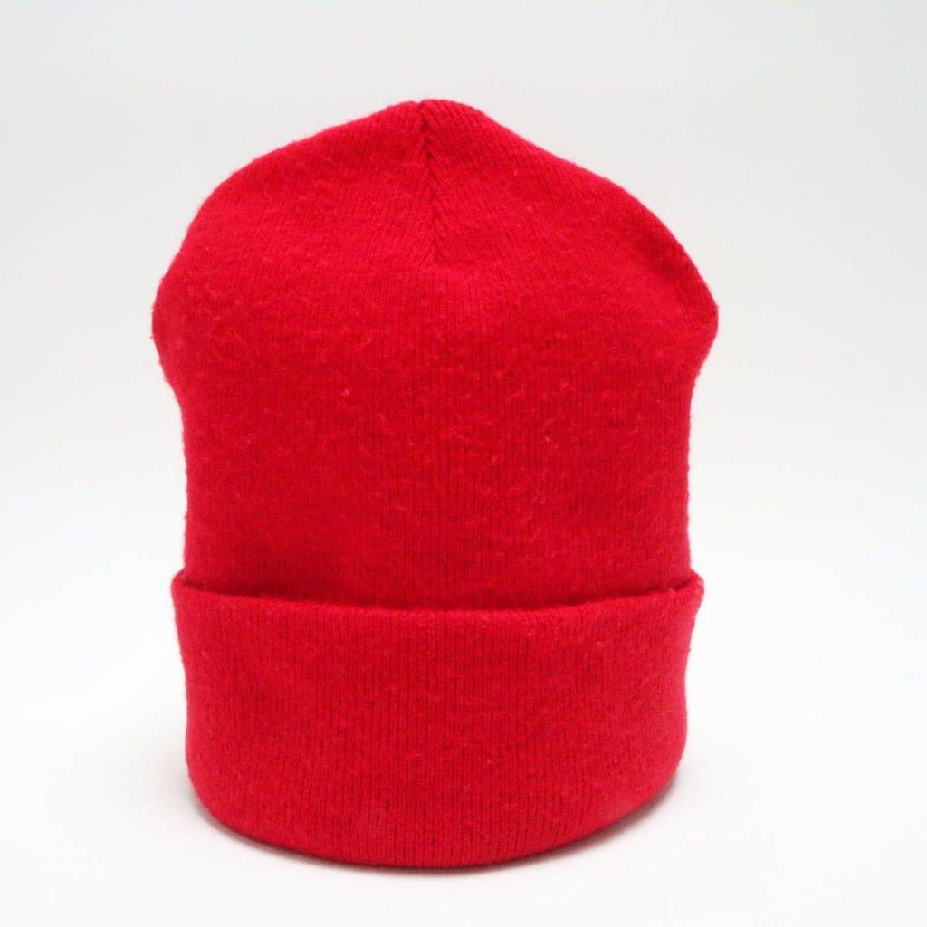 Used Supreme Supreme Logo Acrylic Beanie Hat Red/Black M10-k092