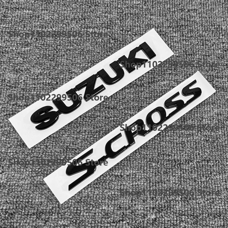 For SUZUKI S-CROSS Logo 3D Body Replaced Sticker Rear Tail Refitting Plastic Car Front Trunk Emblem