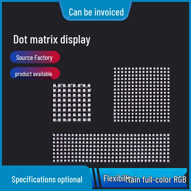 

Гибкая печатная плата 6x16 Полноцветный светодиодный точечный матричный дисплей WS2812B 8x8 Display