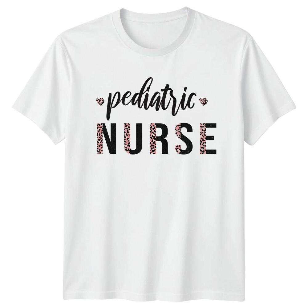 Pediatric Nurse Leopard TShirt Cute Nurse Tee pediatric NURSE S