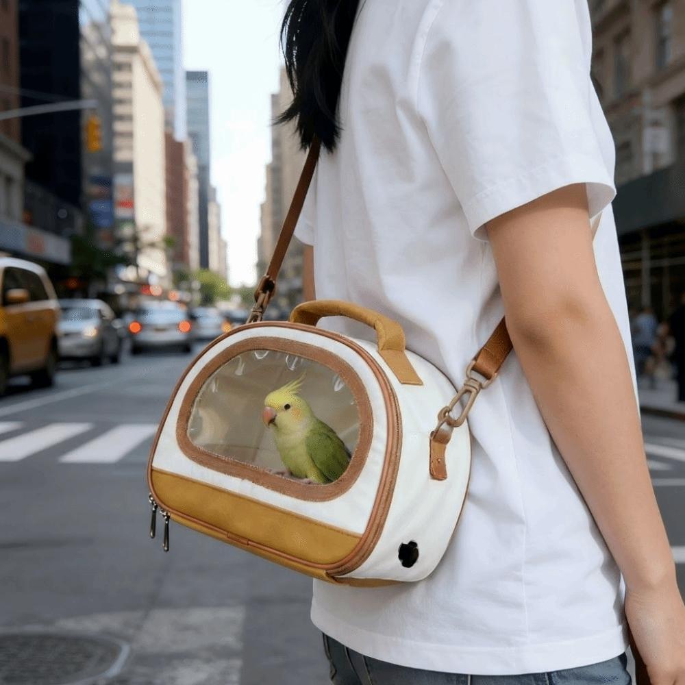 Transparent Window Parrot Carrier Bag Breathable Holes Bird Transport Cage  Activities
