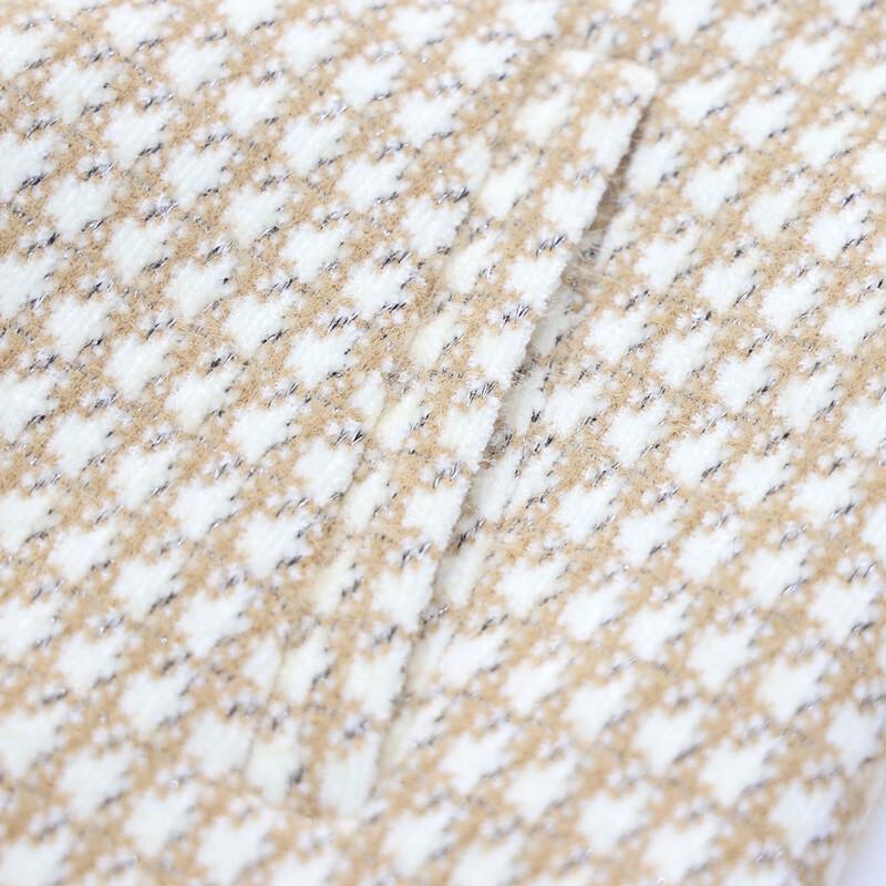 Pa Si Te Women's Plaid Lapel Casual Winter Coat