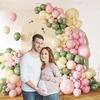 Pastell Rosa Gelb Luftballons Girlande Salbei Grün Luftballonbogen Set Babyparty Geschlecht enthüllen Kindergeburtstagsparty Hochzeitsdekoration