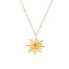 Stainless steel irregular sun pendant necklace, niche design, premium feel, clavicle chain, titanium steel neck chain