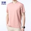 ROMON Men's Loose Fit Combed Cotton Short Sleeve T-Shirt