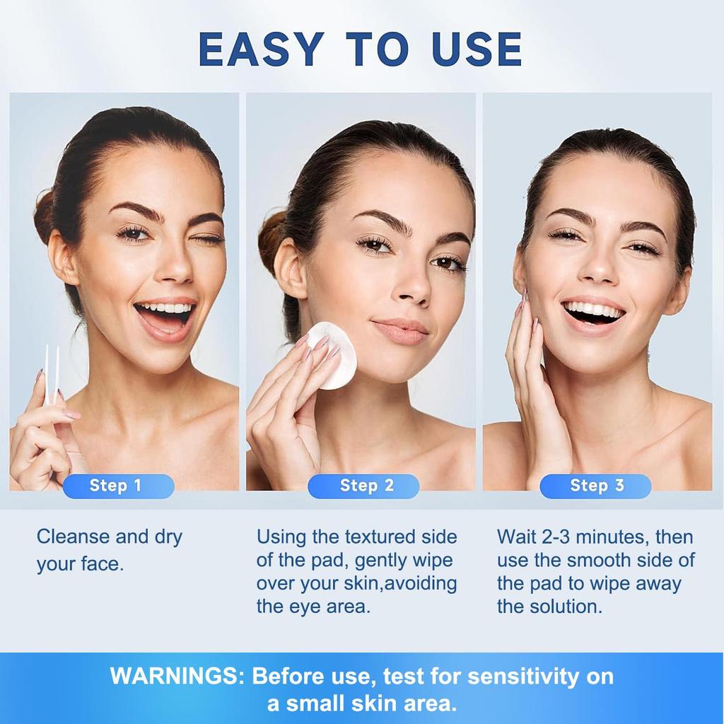 100PCS Exfoliating Pads for Dead Skin & Blackheads-Minimize Pores, Prevent Breakouts, Improve Skin Texture - Korean Skin Care