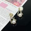 Korean Style Retro Pearl Ear Clip for Women - Mosquito Coil Holder, No Piercing, High-End, Fashionable and Versatile Luxury Earrings