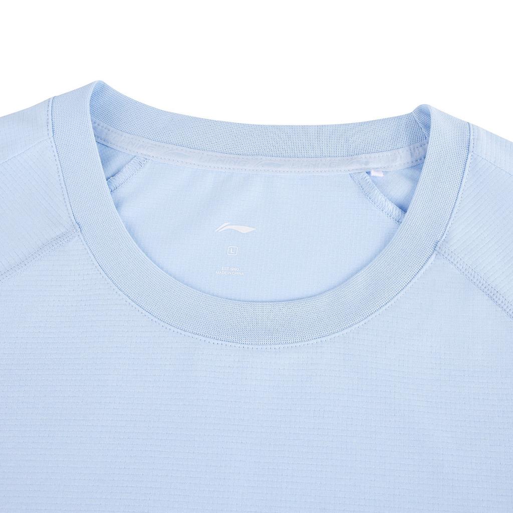 Li-Ning Fashionable Breathable Sports Casual Short Sleeve T-Shirt Men Tops Sky-Blue ATSW413-13