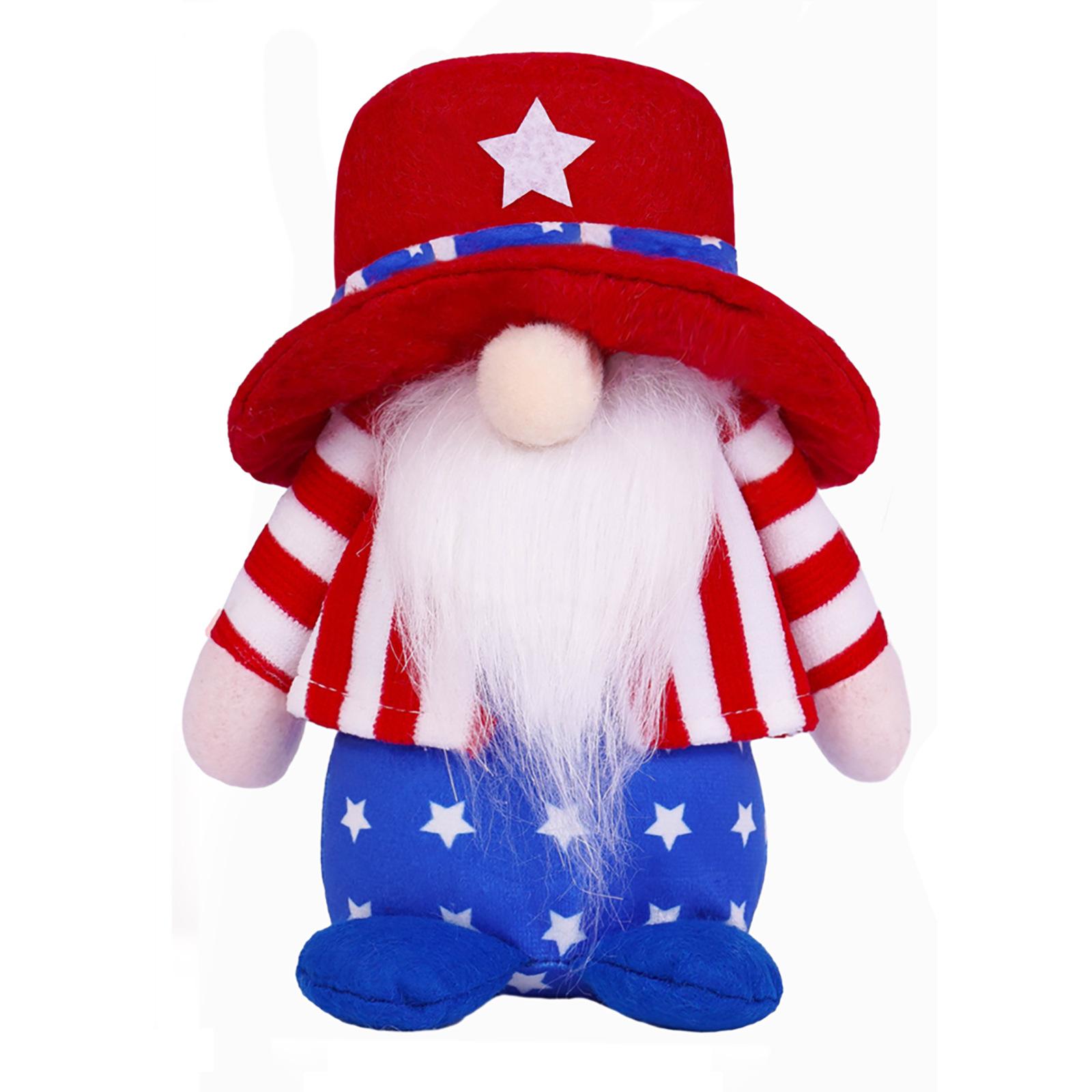 

Independence Day Decor Faceless Doll Gnome Old Man Rudolph Dwarf Figurine Home Ornament Statue красный