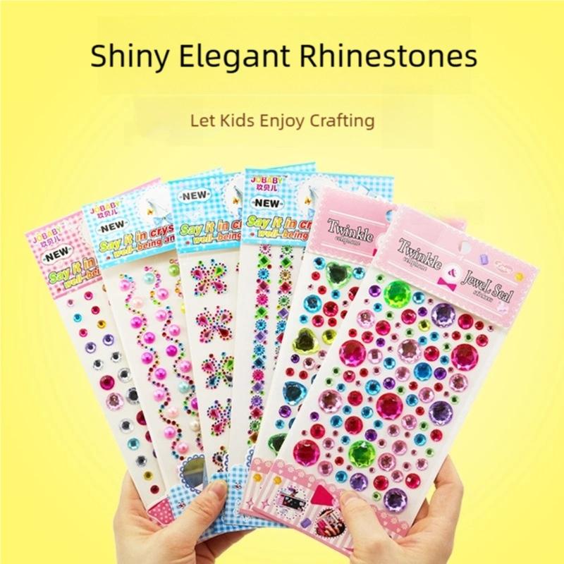 Gem Sticker Jewels Rhinestones for Crafts,Selfs Adhesive Stick On Gem Gemstones Sticker for Face Scrapbooks Supplies