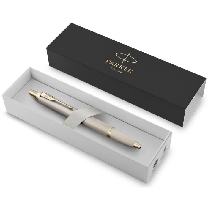 Stylo Bille Parker IM Monochrome - Champagne - Encre Bleue - Coffret Cadeau