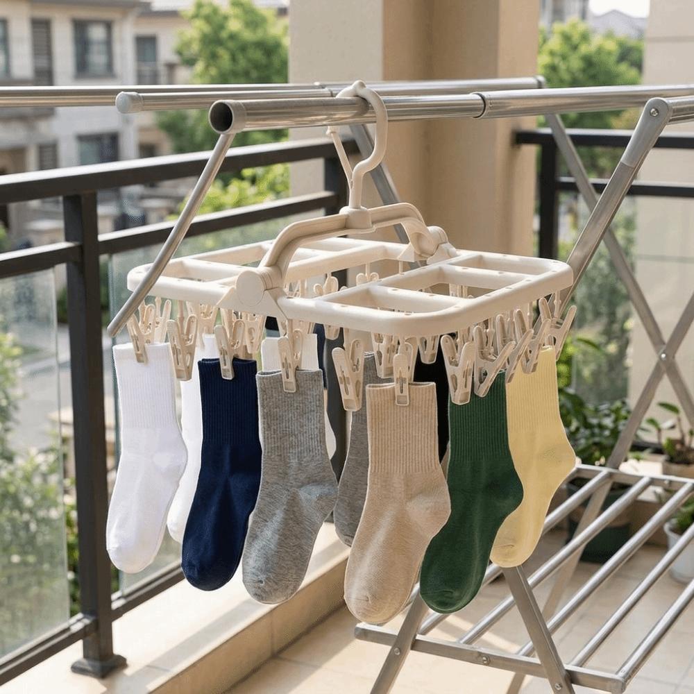 Plastic Socks Drying Clips Windproof Hanging Underwear Clips Sock Underwear Rack Apartment
