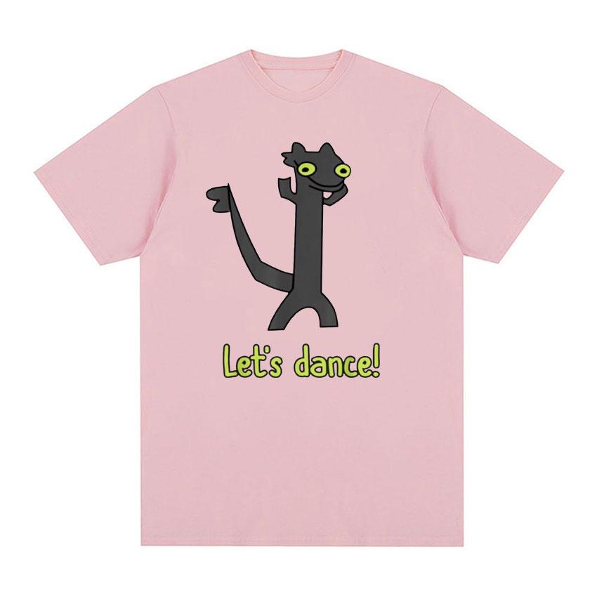 Toothless Dance Meme Let's Dance Meme T Shirt Men Women Fashion Retro Gothic Funny T-shirts Casual Cotton Oversized T-shirt Tops