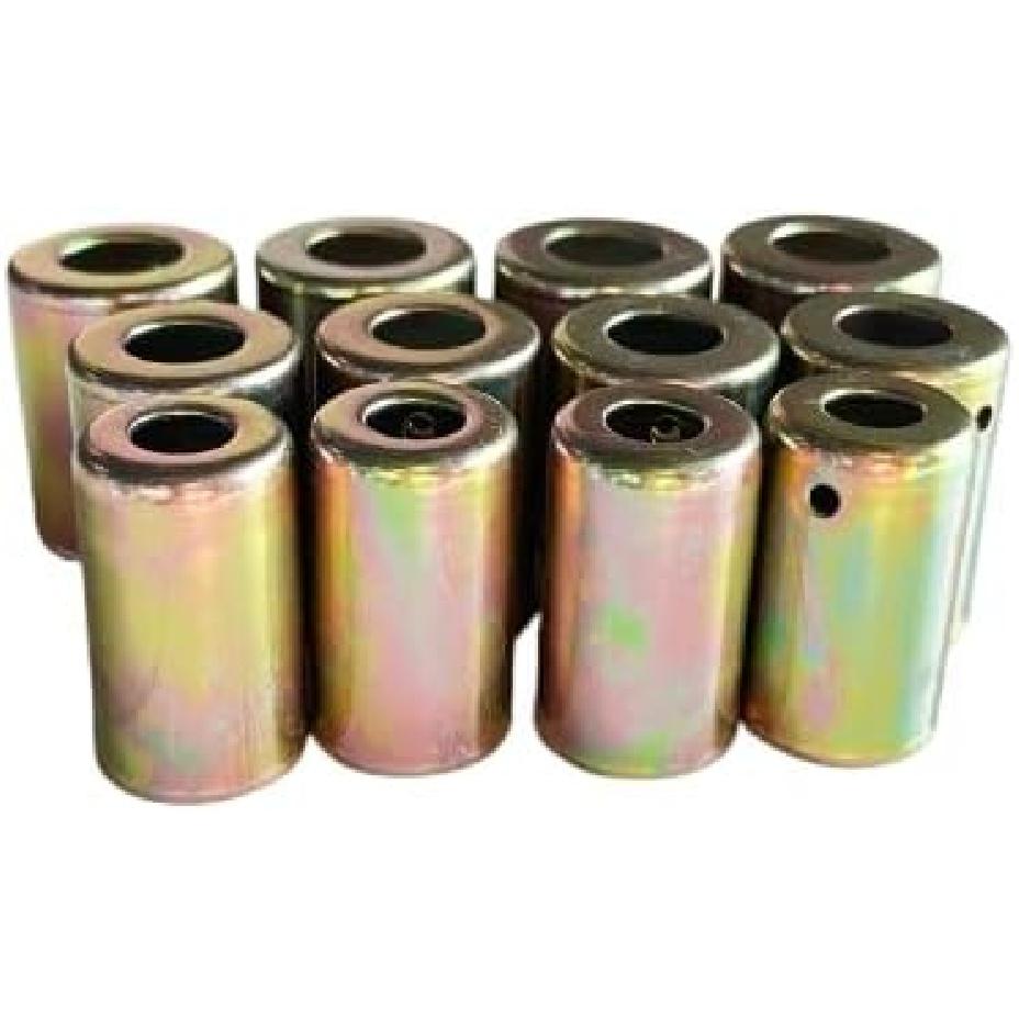 12PCS Hose Ferrule Set #6#8#10 Size Color Zinc Coating For Standard Barrier Hydraulic Hose Crimper Ferrules (Ferrule)