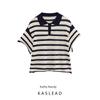 Kaslead New Women Clothes Western Style Versitile Fashion Stripe Simple Knitted Short Sleeve 5536048