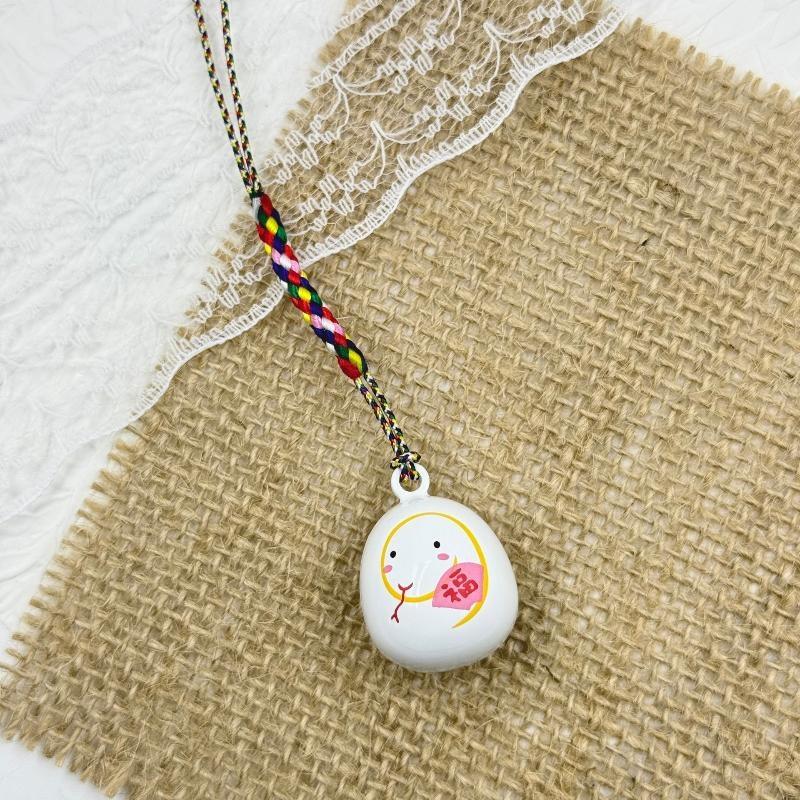 Japanese Brass Zodiac Omamori Bell Mizuoto Wind Chime Pendant For Bag Phone Purse